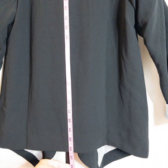 Anthropologie Cartonnier Black Blazer Jacket Draped Open- Front Size Medium NWT - Picture 11 of 13